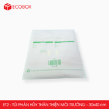  ET2 - 40x30 cm - Combo 50 túi nilon giao hàng - Túi phân hủy thân thiện môi trường 