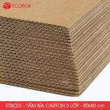  ETBC01 - Tấm Bìa Carton - 50x50 cm 