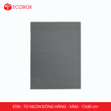  ET0S - 17x30 cm [100 túi/pack] - Túi nilon tiết kiệm gói hàng - Xám 