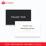  ECT05 - Combo 50 card Thank you - Thiệp cảm ơn - C300 - Đen trắng - 9x5.4 cm 