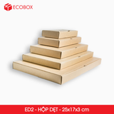 ED2 - 25x17x3 cm - Hộp carton dẹt nắp gài 