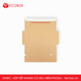  EXNK2 - Hộp xếp nhanh dán keo niêm phong - 18x13x6 cm 
