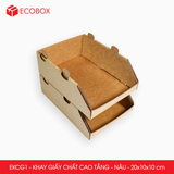  EKCG1 - Khay giấy chất cao tầng - Nâu - 20x10x10 cm 
