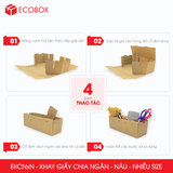  EKCNxN - Khay giấy có chia ngăn - Nâu - Nhiều size 