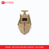  EFK06F - Tàu chiến lắp ráp bằng carton - 21x7x10 cm 