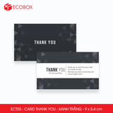  ECT03 - Combo 50 card Thank you - Thiệp cảm ơn - C300 - Xanh trắng - 9x5.4 cm 
