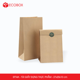  EFT4A - Túi Đựng Thực Phẩm Màu Nâu - 27x20x10 cm 