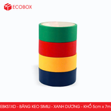  EBKS1XD - Băng keo Simili - Xanh Dương - Khổ 5cm x 7m - 6 cuộn/cây 