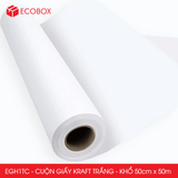  EGH1TC - 50cm x 50m - Cuộn giấy Kraft trắng cao cấp 