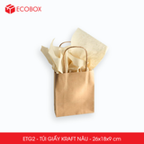  ETG2 - 26x18x9 cm - Combo 25 Túi Giấy Kraft Màu Nâu 