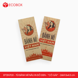  EFT2N7DD - Combo 100 túi bánh mì nâu in đỏ đen - "Cô gái" - 24x9,5x4,5 cm 