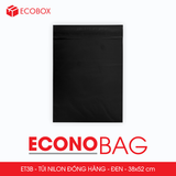  ET3B - Combo 100 túi nilon niêm phong giao hàng - Đen  - 52x38 cm 