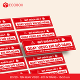 EDV2D - Tem dán quay video - Đỏ in trắng - 13x3,5 cm 