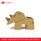  EFK03B - Đựng bút lắp ráp hình con tê giác bằng giấy carton 