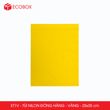  ET1V - Combo 100 túi nilon niêm phong giao hàng - Vàng - 35x25 cm 
