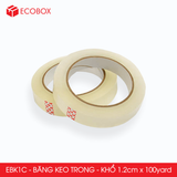  EBK1C - Băng keo trong - Khổ 1.2cm x 100yard 