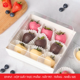  EFHPxT - Hộp giấy kraft thực phẩm - Nắp PET - Trắng - Nhiều size 