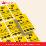  EDV1V - Tem dán quay video - Vàng in trắng - 10x5 cm 