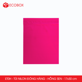  ET0H - Combo 100 túi nilon niêm phong giao hàng - Hồng - 30x17 cm 