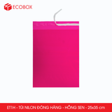  ET1H - Combo 100 túi nilon niêm phong giao hàng - Hồng - 35x25 cm 