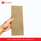  EFT1B - Combo 100 túi giấy bánh mì nâu - EFT1B - 24x9.5x4.5 cm 