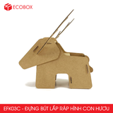  EFK03C - Đựng bút lắp ráp hình con hươu bằng giấy carton 