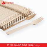  EFNG1 - Combo 100 nĩa gỗ dùng 1 lần - 16 cm 