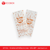  EFT1T3C - Combo 100 túi bánh mì trắng in cam - "Đầu bếp" - 24x9.5x4.5 cm 