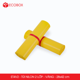  ET4V2 - 28x42 cm - Combo 100 túi nilon niêm phong đóng hàng - 2 lớp - Vàng 