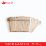  EFMG2 - Combo 100 muỗng gỗ dùng 1 lần - 16 cm 