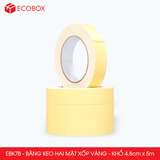  EBK7B - Băng keo 2 mặt xốp vàng - Khổ 4.8cm x 5m 