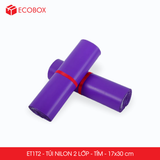  ET1T2 - 17x30 cm - Túi nilon đóng hàng - 2 lớp - Tím 