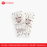  EFT1T3NN - Combo 100 túi bánh mì trắng in nâu đỏ - "Đầu bếp" - 24x9.5x4.5 cm 