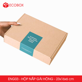 ENG03 - 23x16x6cm - HỘP NẮP GÀI HÔNG 