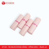  ET1HD - Combo 100 túi nilon đóng hàng - Hồng đào - 25x35cm 