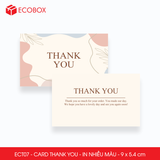  ECT07 - Combo 50 card Thank you - Thiệp cảm ơn - C300 - In nhiều màu - 9x5.4 cm 