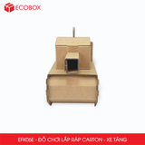  EFK06E - Xe tăng lắp ráp bằng carton - 16x8x14 cm 