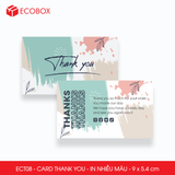 ECT08 - Combo 50 card Thank you - Thiệp cảm ơn - C300 - In nhiều màu - 9x5.4 cm 