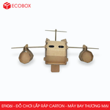  EFK06I - Máy bay thương mại lắp ráp bằng carton - 31x24x10 cm 