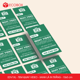  EDV1XL - Tem dán quay video - Xanh lá in trắng - 10x5 cm 