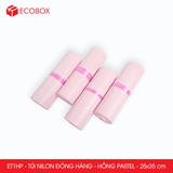  ET1HP - Combo 100 túi nilon đóng hàng - Hồng Pastel - 25x35cm 