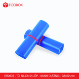  ET5XD2 - 38x52 cm - Combo 50 túi nilon niêm phong đóng hàng - 2 lớp - Xanh dương 