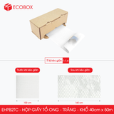  EHPB2TC - 40cm x 50m - Hộp giấy kraft tổ ong - Kraft trắng 