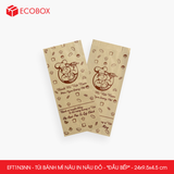  EFT1N3NN - Túi bánh mì nâu in nâu đỏ - "Đầu bếp" - 24x9.5x4.5 cm 