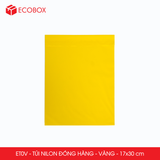  ET0V - Combo 100 túi nilon niêm phong giao hàng - Vàng - 30x17 cm 