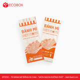  EFT2T2C - Túi bánh mì trắng in cam - "Món ngon đường phố" - 24x9,5x4,5 cm 