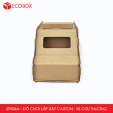  EFK06A - Xe cứu thương lắp ráp bằng carton - 18x8x11 cm 