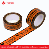  EBK3C - 4.8cm - Block 6 cuộn/1.2kg - Băng keo HÀNG DỄ VỠ màu cam đen 