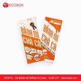  EFT2T1C - Combo 100 túi bánh mì trắng in cam - "Chả cá" - 24x9,5x4,5 cm 