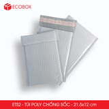  ETS2 - 21.5x12 cm - Combo 25 Túi Poly Bọc Bóng Khí 